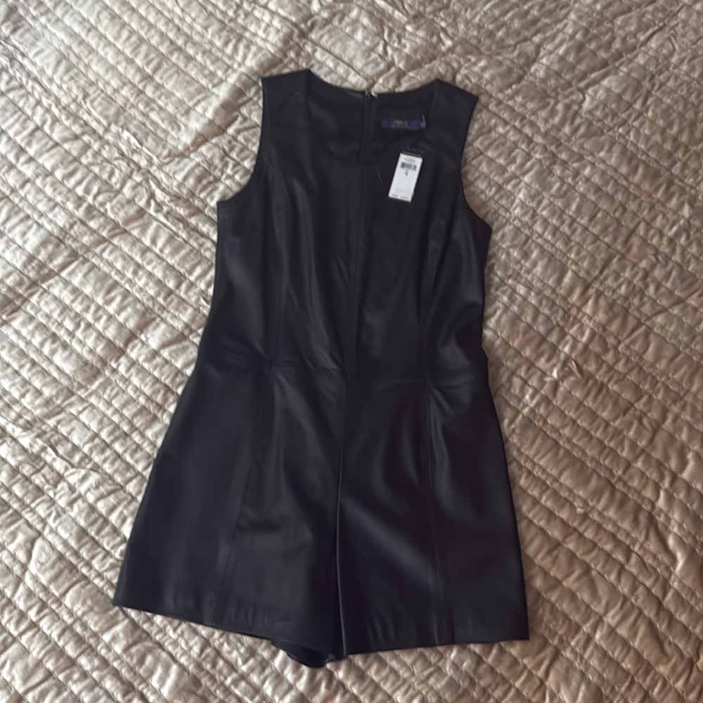 Polo Ralph Lauren, 100% Lamb Leather Romper.